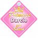 Crown Princess Darcie On Board Personalised Baby / Child Girls Car Sign