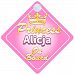 Crown Princess Alicja On Board Personalised Baby / Child Girls Car Sign