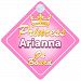 Crown Princess Arianna On Board Personalised Baby / Child Girls Car Sign