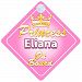 Crown Princess Eliana On Board Personalised Baby / Child Girls Car Sign
