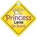 Princess Lena On Board Girl Car Sign Child/Baby Gift/Present 002