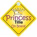 Princess Tillie On Board Girl Car Sign Child/Baby Gift/Present 002