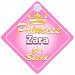 Crown Princess Zara On Board Personalised Baby / Child Girls Car Sign