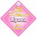 Crown Princess Liyana On Board Personalised Baby / Child Girls Car Sign
