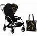 Bugaboo Bee 3 Stroller With Black Seat and Andy Warhol Accessory Kit (Banana/Black) by Bugaboo