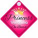 Princess Veronika On Board Personalised Girl Car Sign Baby / Child Gift 001