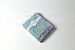 Bacati Bordered Plush Blanket, Solid Mint/Grey, 30" x 40"