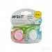Avent 2 Orthodontal Silicone Free Flow Soothers 0-6M-Pink and White-FREE UK DELIVERY by Philips AVENT