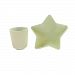 Pacific Baby Star Bowl Plus Cup, Light Cream