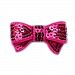 Sequin Bow Hair Clip - Toddler TruStay Clip - Best NO Slip Barrette For Fine Hair (TB2-Hot Pink)