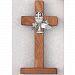Standing Walnut Stained Communion Cross Gift BOX Included Made in the Usa 6 Length by KeegansCatholicTreasures