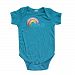 Apericots Fun It’s OK to Pretend Short Sleeve Baby Bodysuit With Cute Colorful Rainbow Design (18 Months, Turquoise)