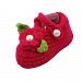 Msmushroom Acrylic Baby First Walkers Shoes With Flower, Red, 2M