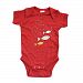 Apericots Cute Short Sleeve Baby Bodysuit With Fish Fishies and Bubbles Print (Newborn, Red)