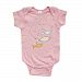 Apericots Cute Short Sleeve Baby Bodysuit With Fish Fishies and Bubbles Print (Newborn, Light Pink)
