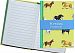 Milly Green Yellow Horse Design A6 lined notebook - horse colours & breeds design