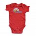 Apericots Fun It’s OK to Pretend Short Sleeve Baby Bodysuit With Cute Colorful Rainbow Design (12 Months, Red)
