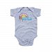 Apericots Fun It’s OK to Pretend Short Sleeve Baby Bodysuit With Cute Colorful Rainbow Design (Newborn, Heather Gray)