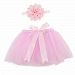 Lovinglove Baby Girls Cute Bunny Skirt Feather Lace Suit and Elastic Headband. . .