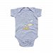Apericots Cute Short Sleeve Baby Bodysuit With Fish Fishies and Bubbles Print (12 Months, Heather Gray)