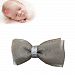 TruStay Clip - Organza baby hair bows - Best No Slip Barrette for Fine Hair (A9-Grey)