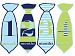 Mumsy Goose Baby Boy Stickers Monthly Age Stickers 1-12 Months Ties