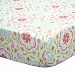 Gia Multi-Colored Damask Cotton Baby Girl Crib Fitted Sheet by The Peanut Shell