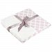 Kushies Baby Flannel Reversible Crib Blanket, Lilac Lattice