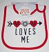 Baby Girl Mom Loves Me Bib by Just One You Made
