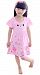 [Pink Bear] Girls Nightgown Baby Girls Nighties Summer Cotton Nightdress, 5-7Y