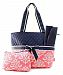 Quilted Bloom Damask 3pc Diaper Bag Set Coral by ngill