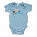Apericots Fun It’s OK to Pretend Short Sleeve Baby Bodysuit With Cute Colorful Rainbow Design (18 Months, Light Blue)