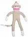 Zubels Sock Monkey-18-Inch Pink, Multicolor Plush Toys