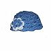 Sweet Lullabiez Handmade Blue Shell Beanie with Blue & White Flower / Hat Size 4T-5T