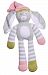 Zubels Rabbit 14-Inch Pink and Green, Multicolor Plush Toys