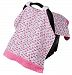 Itzy Ritzy IR-CANM2 Cozy Happens Infant Car Seat Canopy-Muslin, Chev-Rock Pink