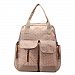 Paonies Fashion Multifunctional Baby Diaper Bags Backpack Shoulder Handbag Nappy Bag (Khaki)
