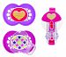 MAM Silicone Trends Pacifier with Clip, Girl, 6 Plus Months, 3-Count, (For Girl)