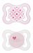 MAM Silicone Mini Air Pacifier, Girl, 0-6 Months, 2-Count, (For Girl)