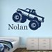 Custom Monster Truck Name Wall Decal for Boys - Trucks Wall Decals - Nursery Wall Decals - Trucks Decal - Baby Nursery Decor (30Wx20H) by Lovely Decals World