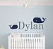 Custom Whale Name Wall Decals for Boys - Baby Room Decor - Nursery Wall Decals - Boys Room Decor - Nursery Nautical Wall Decals (44Wx20H) by Lovely Decals World