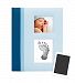 Pearhead Classic Baby Book with Clean-Touch Ink Pad Included, Blue