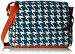Caught Ya Lookin' Large Baby Bag, Teal Houndstooth, Blue/Orange, One Size