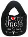 Dirty Fingers, I love my Uncle this much, Baby Unisex Bib, Black