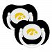 Iowa Hawkeyes Black Infant Pacifier Set (2) - 2014 NCAA Baby Pacifiers by Baby Fanatic