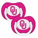 Oklahoma Sooners Pink 2-pack Infant Pacifier Set - NCAA Baby Girl Pacifiers by Baby Fanatic