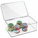mDesign Baby & Nursery Box with Hinged Lid, Clear