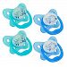 Dr Brown's Prevent Contour Glow in the Dark Pacifier, Stage 1 (0-6 Months), Blue, 4-Count