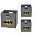 Batman Logo Organization Bundle Storage Bins, Gray