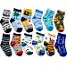 Baby Boy Non-Skid Cozy Soft Cotton Socks Value Pack, Bootie Socks 12-Pack